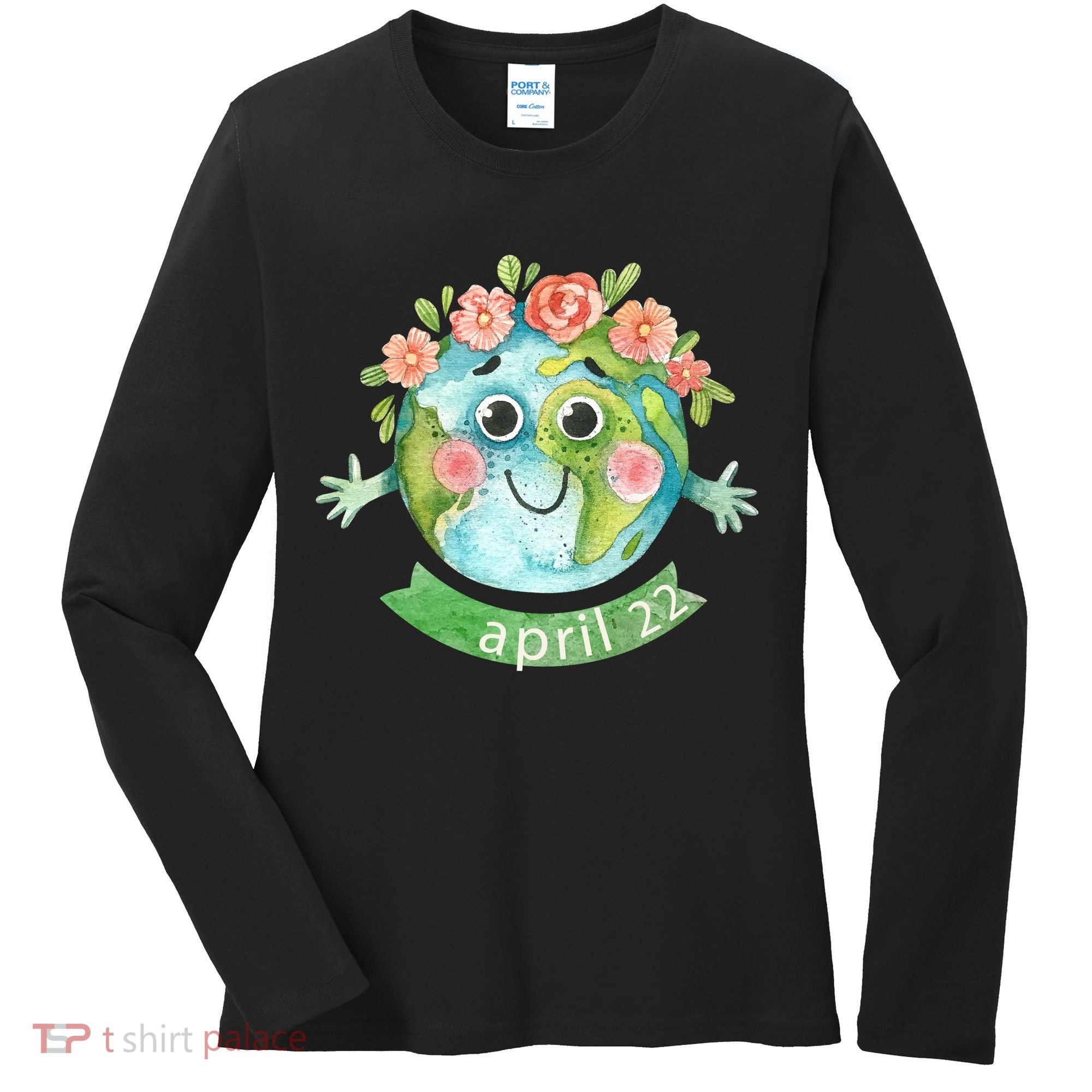 Floral Earth Day April Women's Long Sleeve Shirt