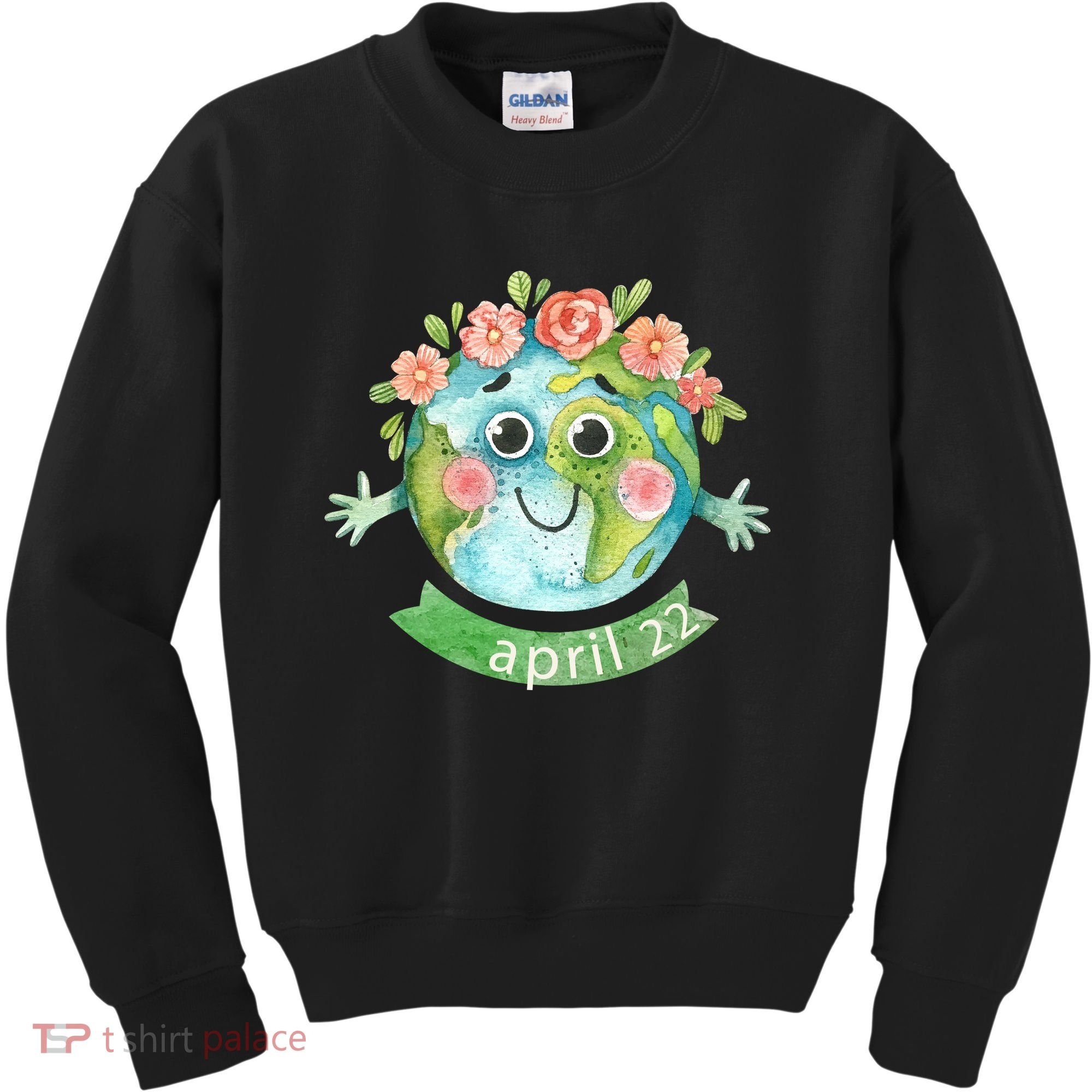 Floral Earth Day April Kids Sweatshirt