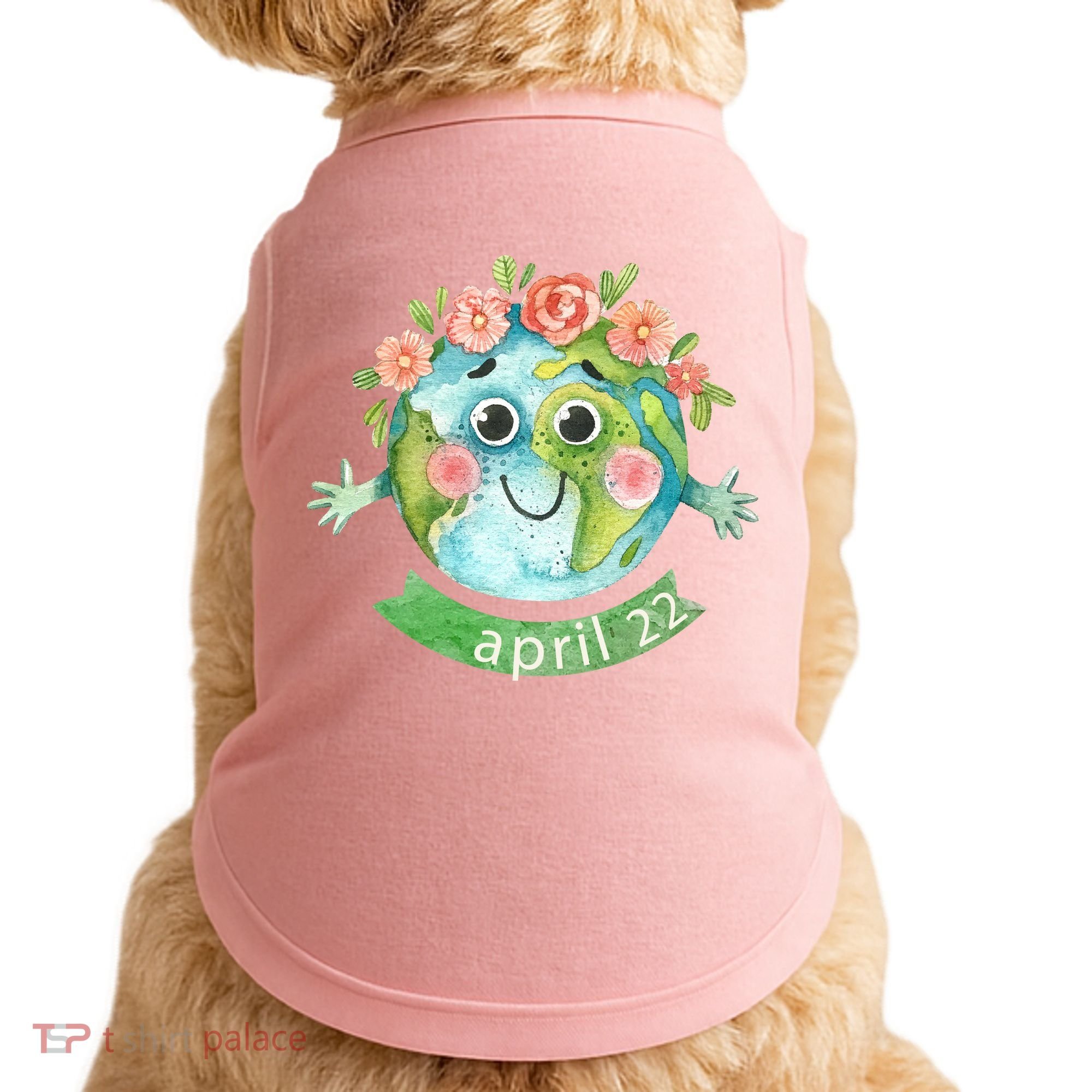 Floral Earth Day April Doggie Tank