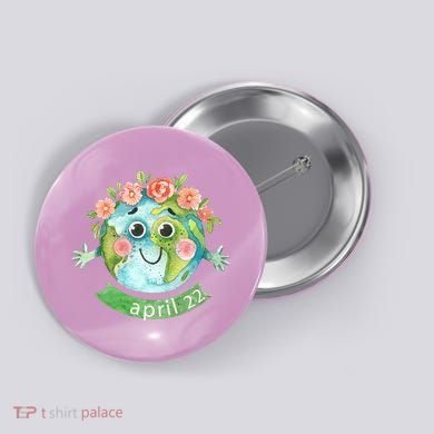 Floral Earth Day April Button