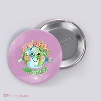 Floral Earth Day April Button thumb 0