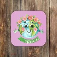 Floral Earth Day April Coaster thumb 0
