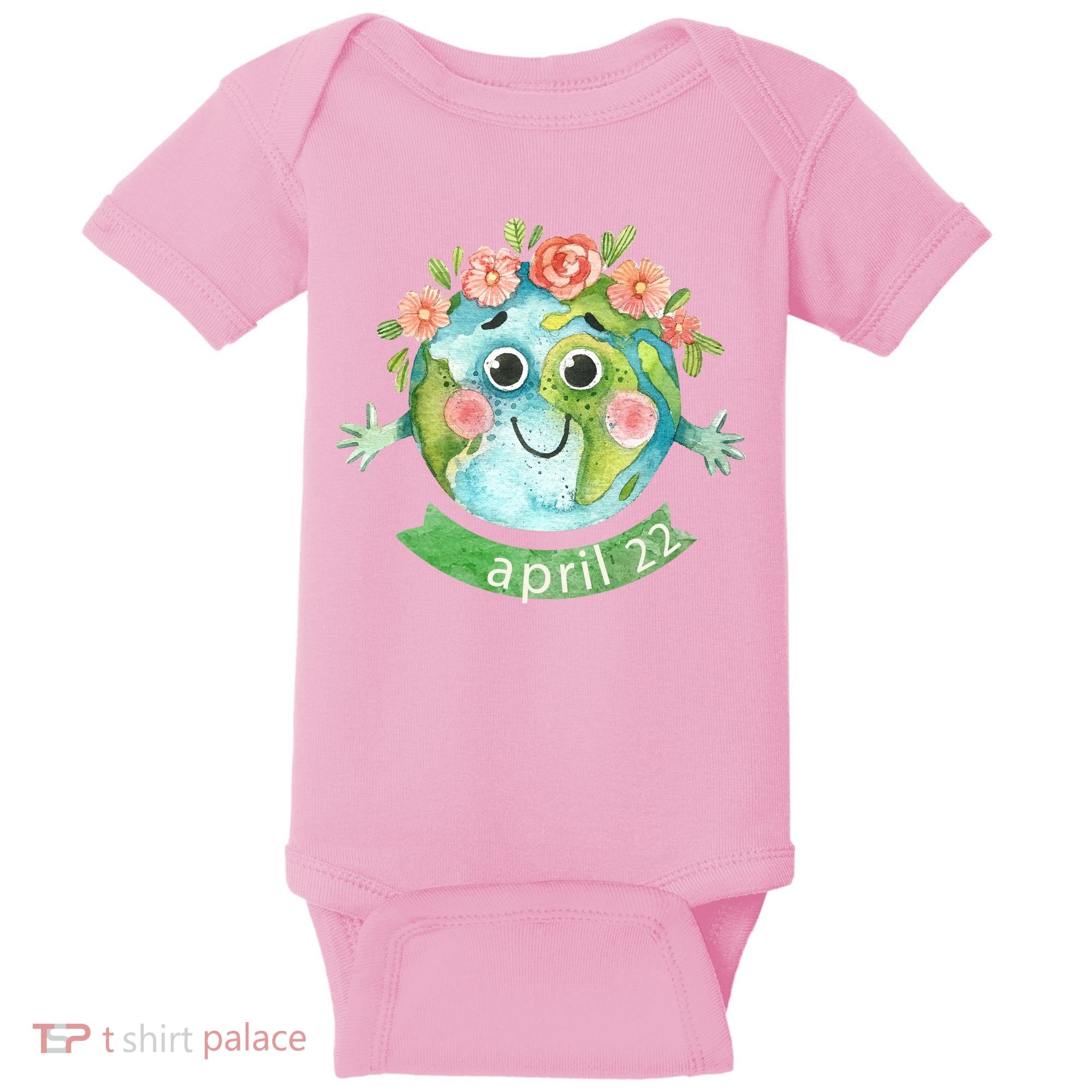 Floral Earth Day April Baby Bodysuit