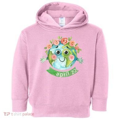 Floral Earth Day April Toddler Hoodie