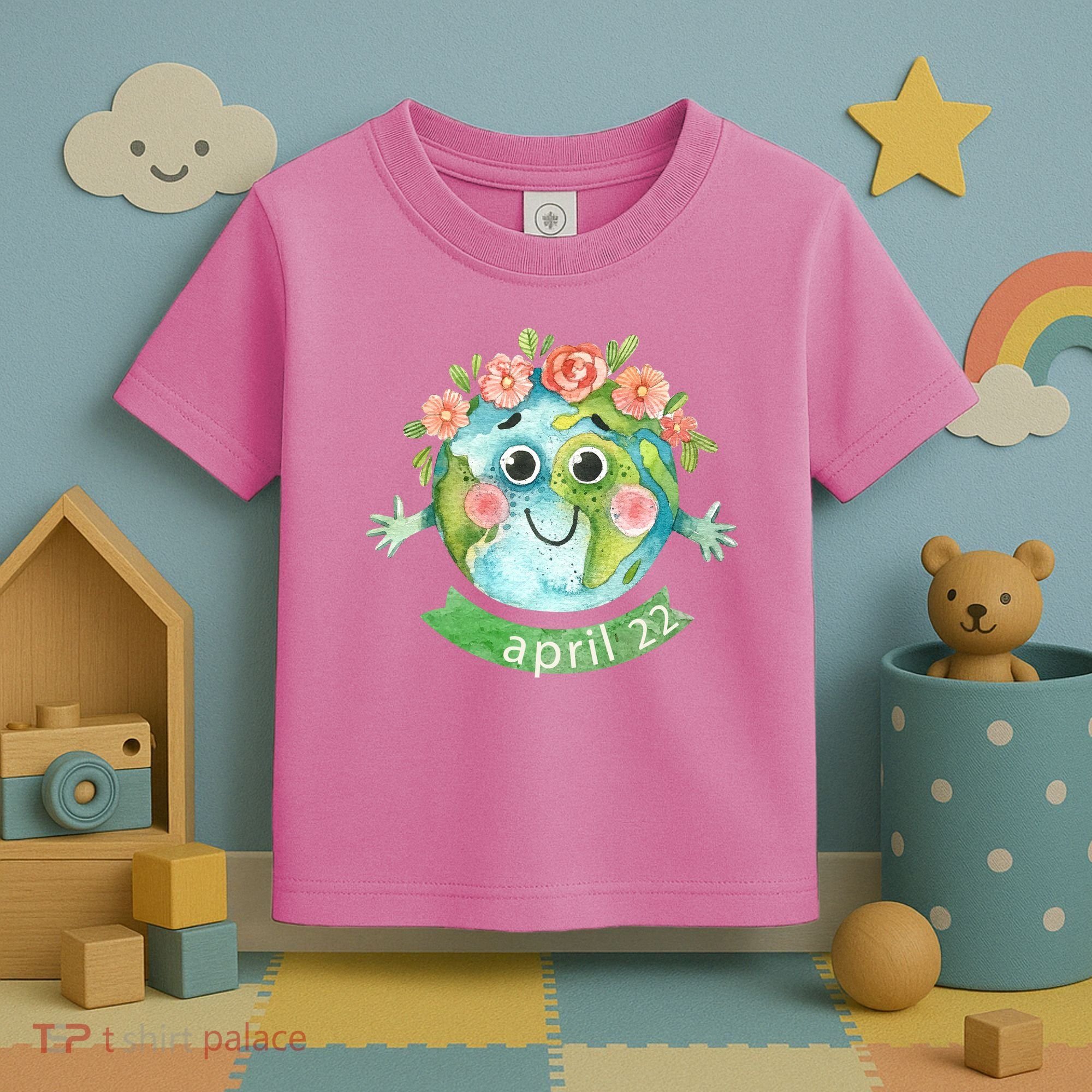Floral Earth Day April Toddler T-Shirt