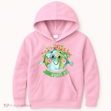Floral Earth Day April Kids Hoodie