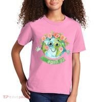 Floral Earth Day April Kids T-Shirt thumb 2