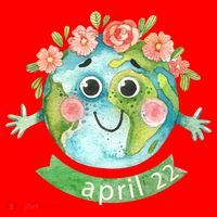 Floral Earth Day April Santa Hat thumb 1