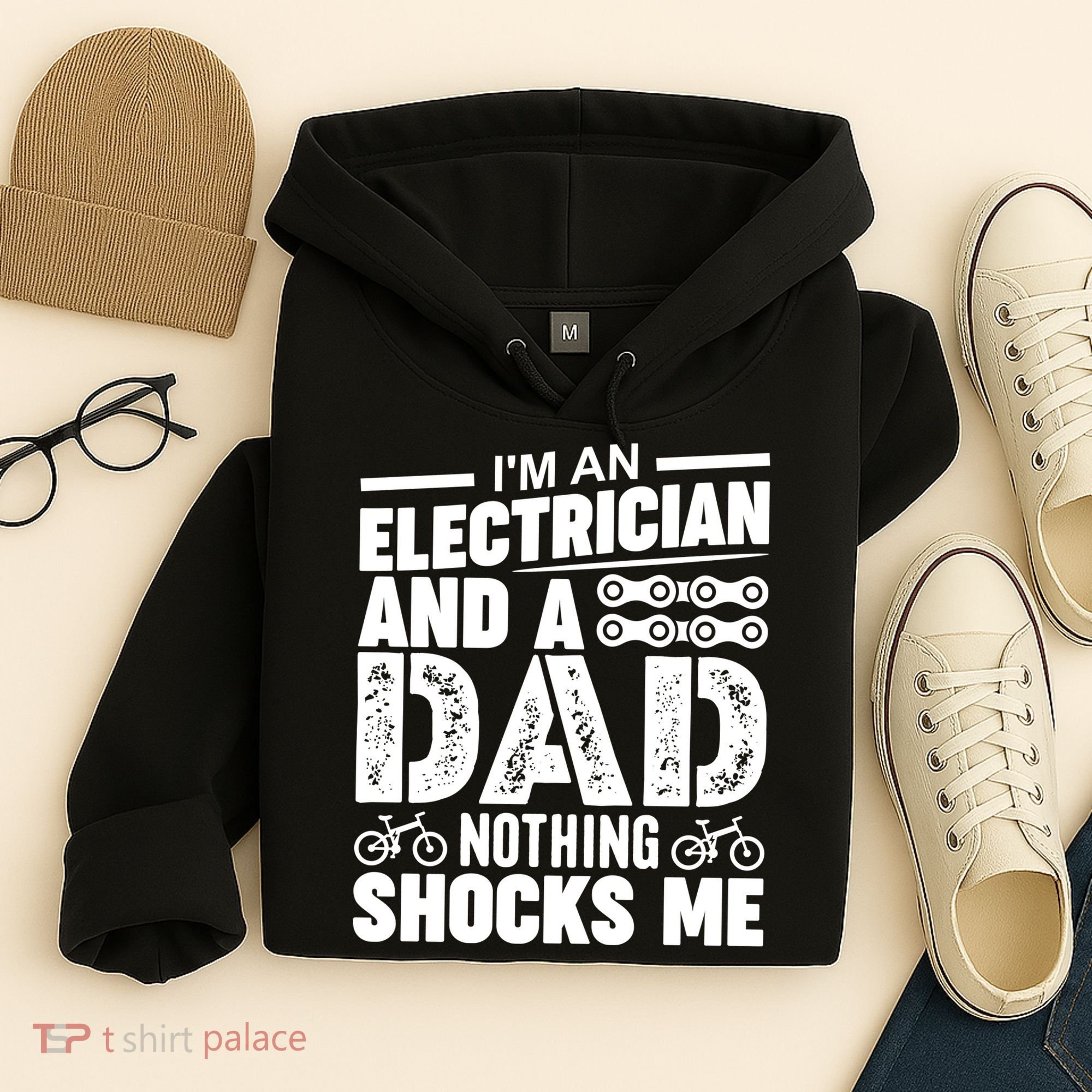 Funny Electrician Dad Nothing Shocks Me Hoodie