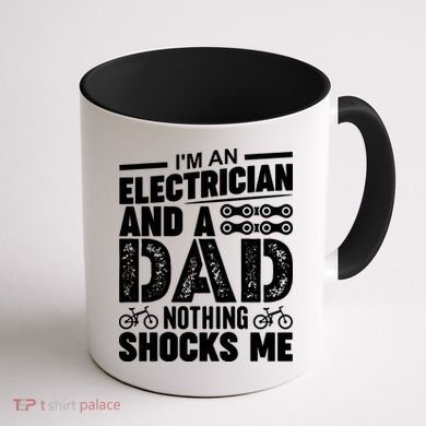 Funny Electrician Dad Nothing Shocks Me Coffee Mug back
