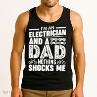 Funny Electrician Dad Nothing Shocks Me Tank Top thumb 3