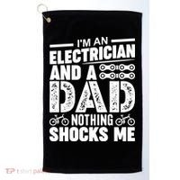 Funny Electrician Dad Nothing Shocks Me Golf Towel thumb 0