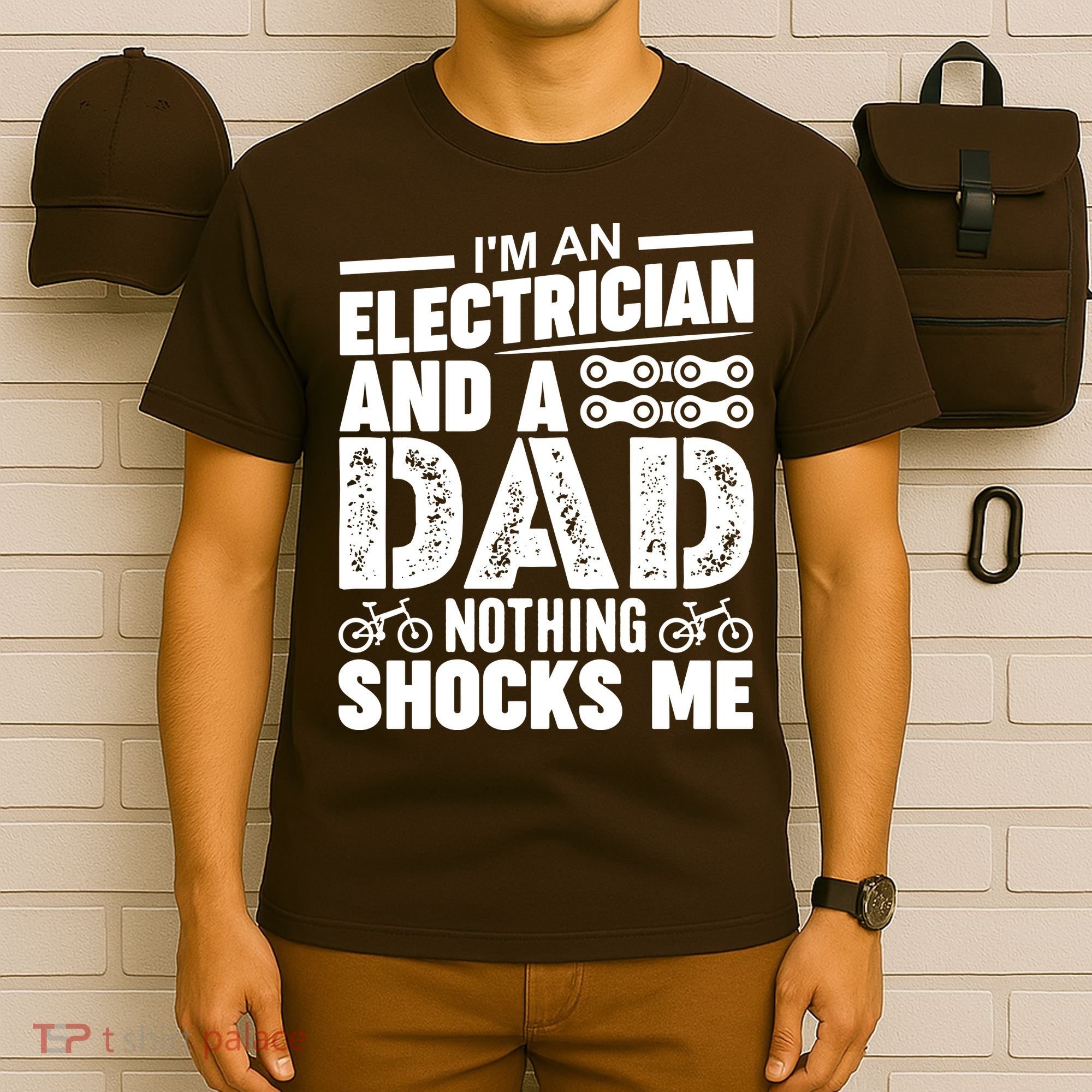 Funny Electrician Dad Nothing Shocks Me T-Shirt