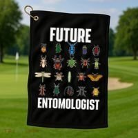Future Entomologist Entomology Insect Lover Bug Collector Golf Towel thumb 1
