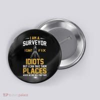 Future Engineer Engineering Equipment Workers Land Surveyor Button thumb 0