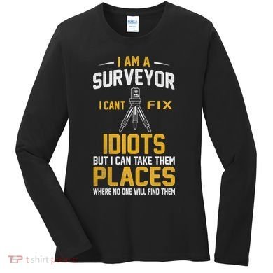 Future Engineer Engineering Equipment Workers Land Surveyor Women's Long Sleeve Shirt