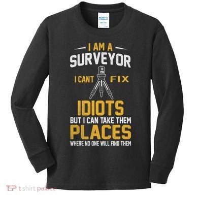 Future Engineer Engineering Equipment Workers Land Surveyor Kids Long Sleeve Shirt