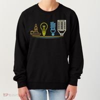 Funny Electrician Engineer Light Bulb Electricity Women's Sweatshirt thumb 0