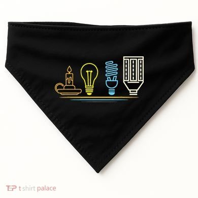 Funny Electrician Engineer Light Bulb Electricity USA-Made Doggie Bandana