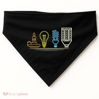 Funny Electrician Engineer Light Bulb Electricity USA-Made Doggie Bandana thumb 0