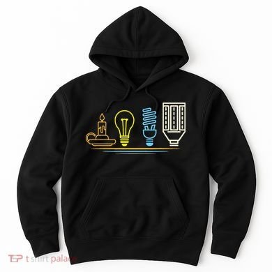 Funny Electrician Engineer Light Bulb Electricity Hoodie