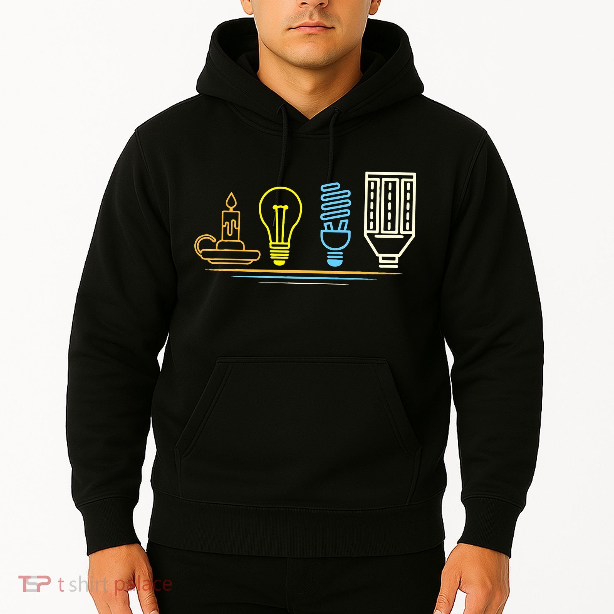 Funny Electrician Engineer Light Bulb Electricity Hoodie