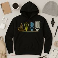 Funny Electrician Engineer Light Bulb Electricity Hoodie thumb 3