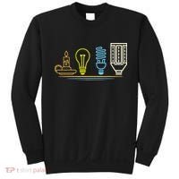 Funny Electrician Engineer Light Bulb Electricity Sweatshirt thumb 0