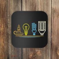 Funny Electrician Engineer Light Bulb Electricity Coaster thumb 0