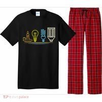 Funny Electrician Engineer Light Bulb Electricity Pajama Set thumb 0