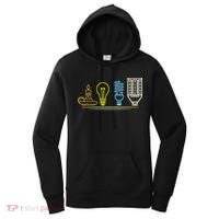 Funny Electrician Engineer Light Bulb Electricity Women's Hoodie thumb 0