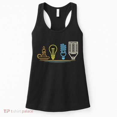 Funny Electrician Engineer Light Bulb Electricity Women's Tank Top