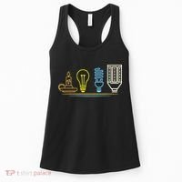 Funny Electrician Engineer Light Bulb Electricity Women's Tank Top thumb 0