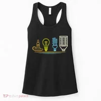 Funny Electrician Engineer Light Bulb Electricity Women's Tank Top thumb 0