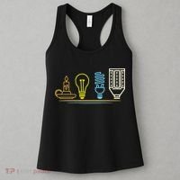 Funny Electrician Engineer Light Bulb Electricity Women's Tank Top thumb 3