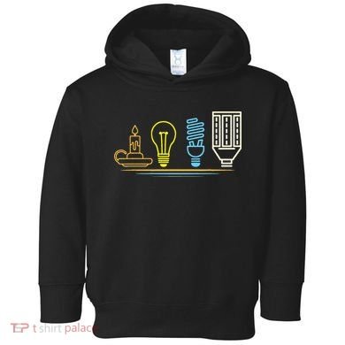Funny Electrician Engineer Light Bulb Electricity Toddler Hoodie