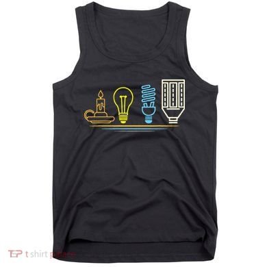 Funny Electrician Engineer Light Bulb Electricity Tank Top