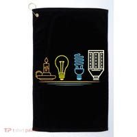Funny Electrician Engineer Light Bulb Electricity Golf Towel thumb 0