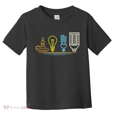 Funny Electrician Engineer Light Bulb Electricity Toddler T-Shirt
