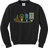 Funny Electrician Engineer Light Bulb Electricity Kids Sweatshirt thumb 0
