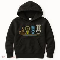 Funny Electrician Engineer Light Bulb Electricity Kids Hoodie thumb 0