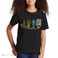 Funny Electrician Engineer Light Bulb Electricity Kids T-Shirt thumb 2
