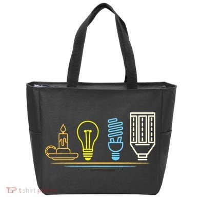 Funny Electrician Engineer Light Bulb Electricity Tote Bag