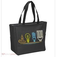 Funny Electrician Engineer Light Bulb Electricity Tote Bag thumb 2