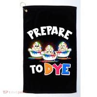 Funny Easter Eggs Prepare To Dye Golf Towel thumb 0