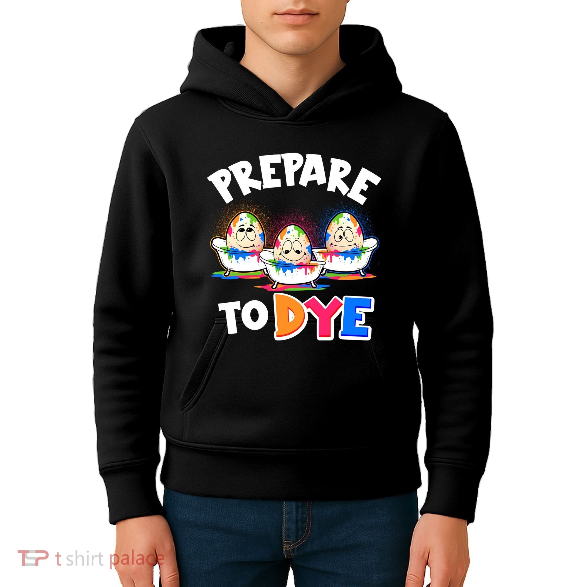 Funny Easter Eggs Prepare To Dye Kids Hoodie