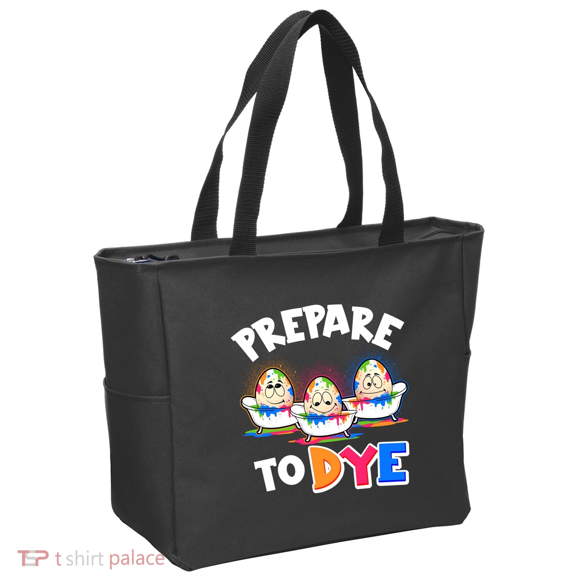 Funny Easter Eggs Prepare To Dye Tote Bag