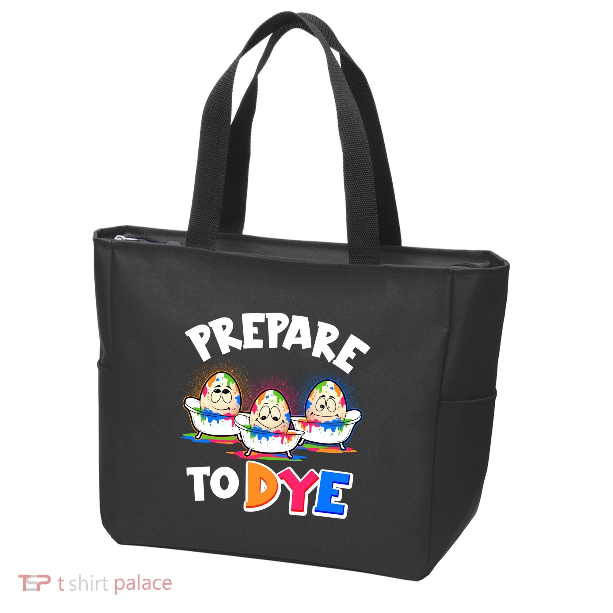 Funny Easter Eggs Prepare To Dye Tote Bag