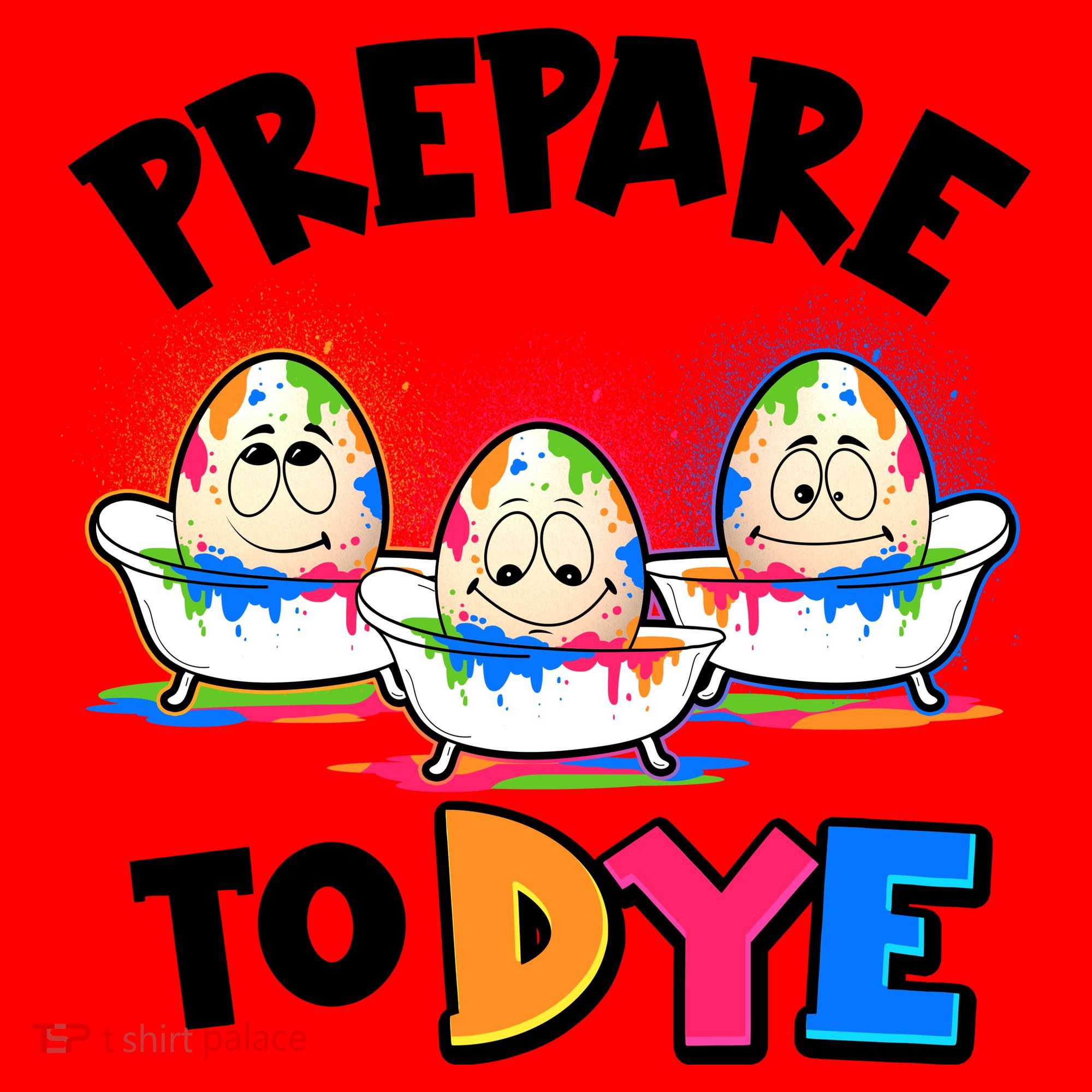 Funny Easter Eggs Prepare To Dye Santa Hat