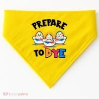 Funny Easter Eggs Prepare To Dye USA-Made Doggie Bandana thumb 0